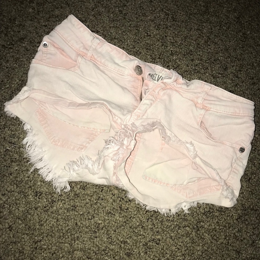 Brandy Melville Light Pink Low Rise Shorts